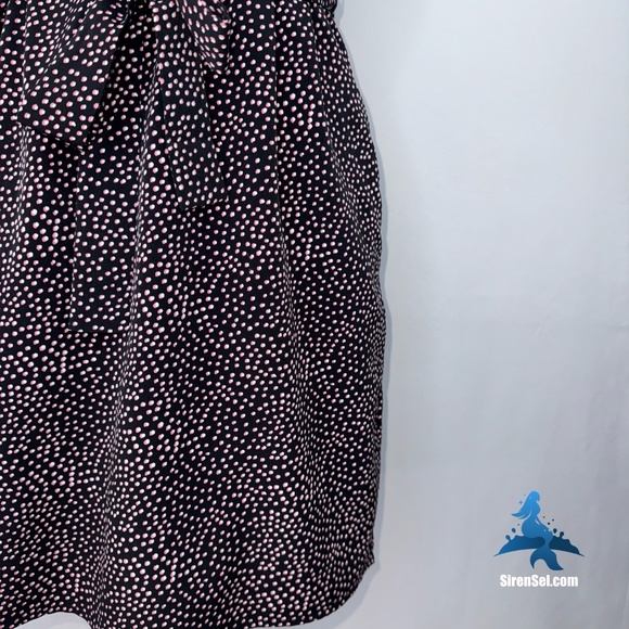 1171 Express Sleeveless Dress – Size S/P – Black & Pink Dot Print - Picture 8 of 14